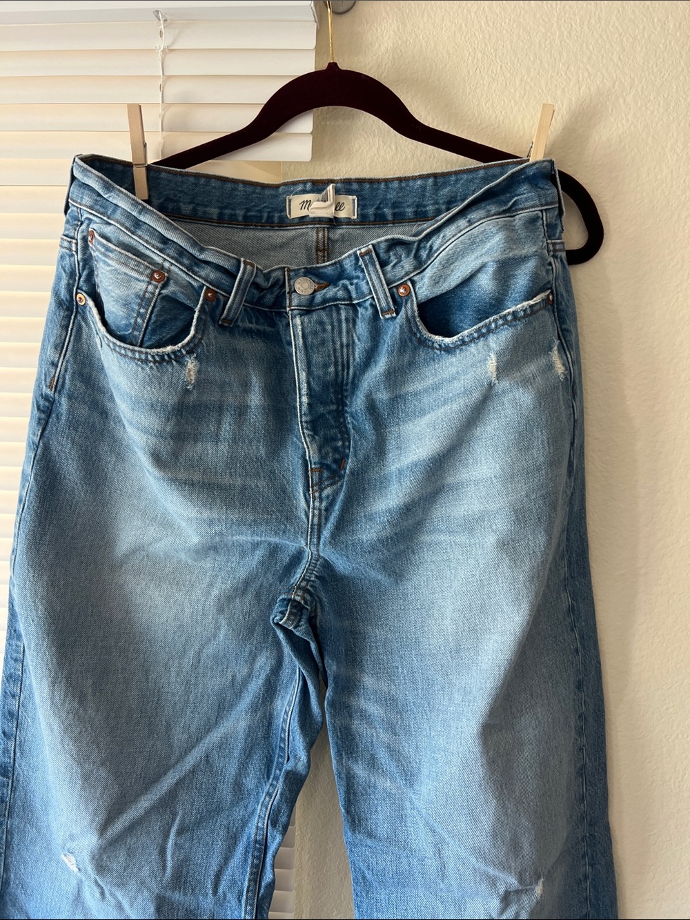 Madewell Light Wash Blue High-Rise Denim Jeans